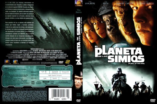 El Planeta De Los Simios 2001 Custom Por Marcemcfly - dvd